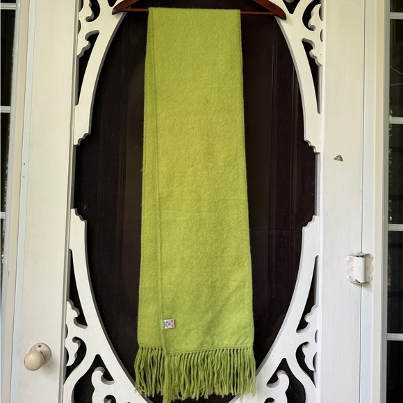 Lime Green Alpaca Scarf - Picture 2 of 4